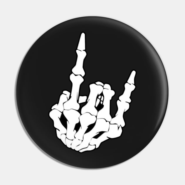 Rock On - Bones Pin by  The best hard hat stickers 