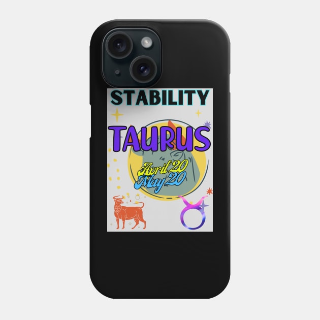 Astrology signs Taurus symbols Phone Case by TopSea