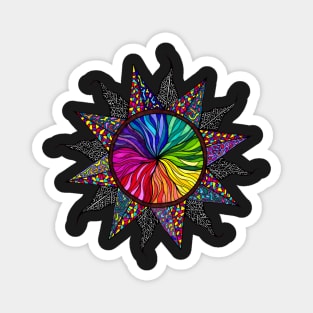 Psychedelic Abstract colourful work 125 Crest Magnet