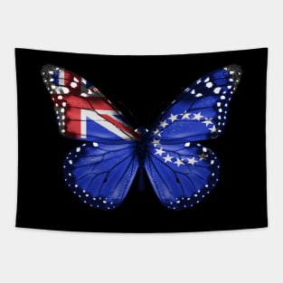 Cook Islander Flag  Butterfly - Gift for Cook Islander From Cook Islands Tapestry