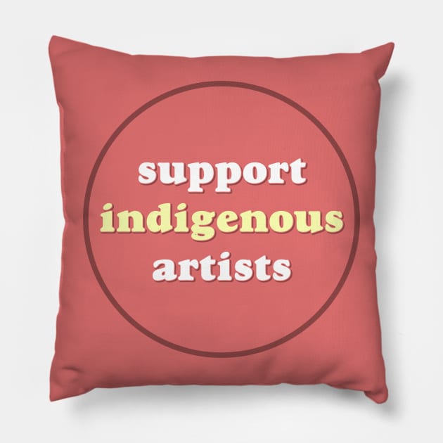 Support Indigenous Artists - Native Art Pillow by Football from the Left