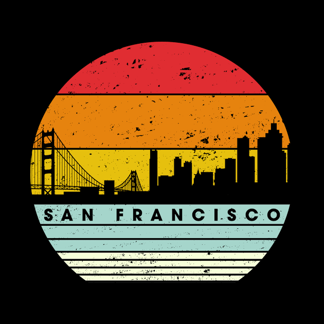 San Francisco Shirt Vintage San Francisco Souvenir USA Skyline by Nikkyta