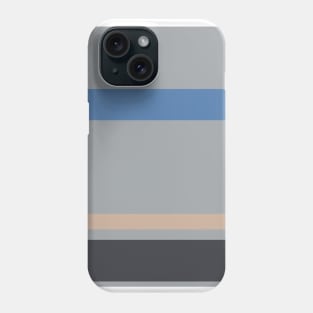 A mild jumble of Arsenic, Pinkish Grey, Cool Grey and Cyan Azure stripes. Phone Case