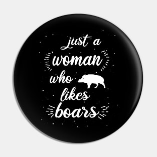 Women boar girl saying huntress Pin