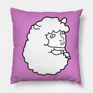 Sheep in Black & White Pillow