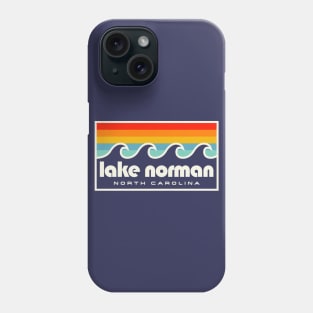 Lake Norman North Carolina Retro Sunset Waves Phone Case