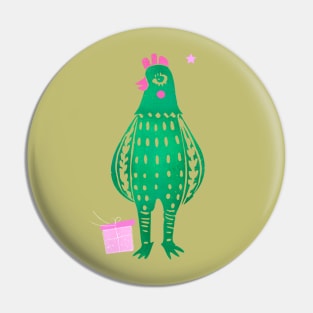 Ugly Christmas Chicken Pin