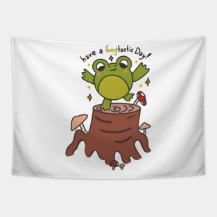 Cute frogtastic frog day design Tapestry