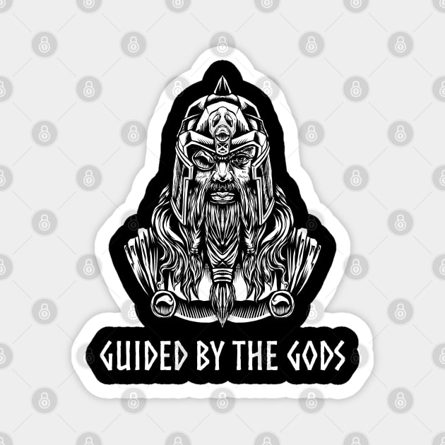 Norse Paganism Odin - Guided By The Gods - Viking Mytholoy Magnet by Styr Designs