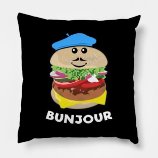 Burger - Bunjour Funny Pun Pillow
