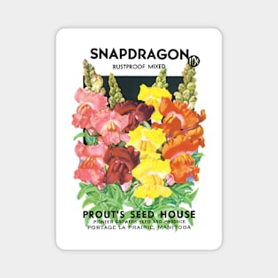 Vintage Snapdragons Seed Packet Magnet