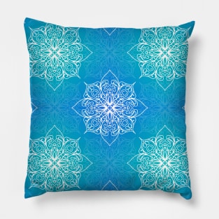 Underwater Damask Pattern Pillow