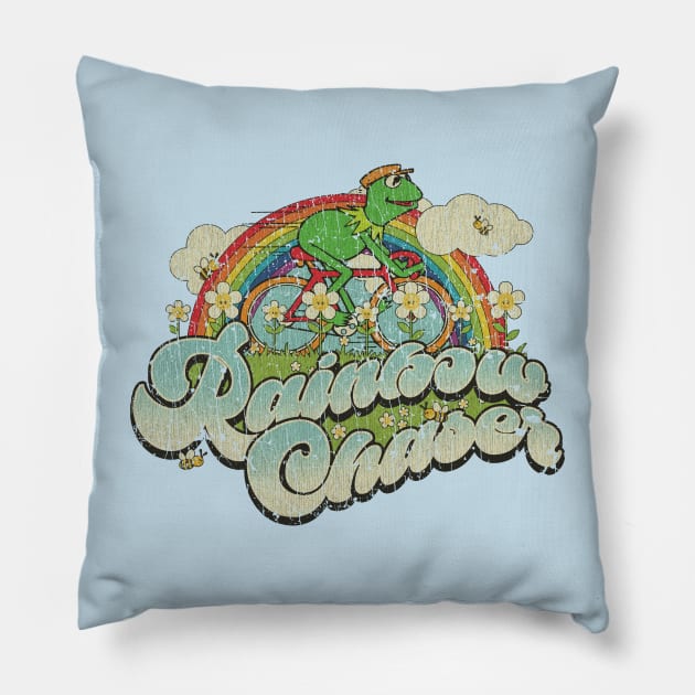 Rainbow Chaser 1979 Pillow by JCD666