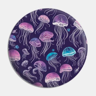 Jellyfish Pattern Pin