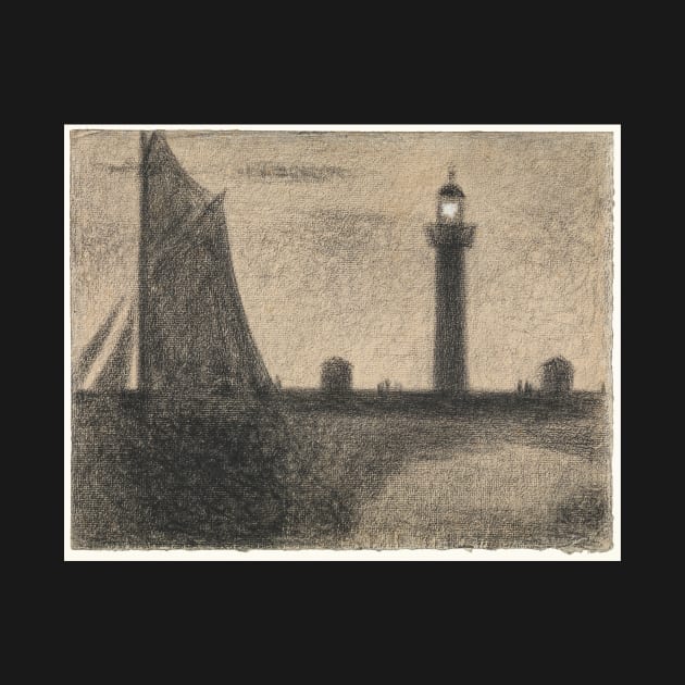 The Lighthouse at Honfleur by GeorgesSeurat