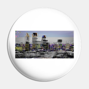 London Skyline Glitch Pin