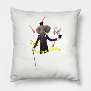 The Elephant Circus Pillow