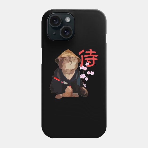 Samurrrai cat Phone Case by Psychodelic Goat