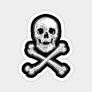 Skull and Bones - Jolly Roger, Skeleton, Anatomy, Pirates, Halloween Magnet