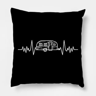 heartbeat Airstream Camper Van Lover Gift Pillow