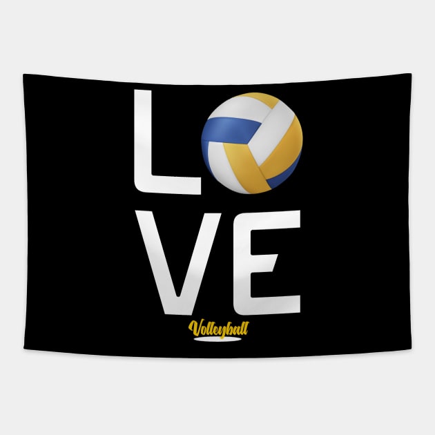 Love Volleyball Player Volleyball Coach Cool Volleyball Themed Tapestry by Easy Life