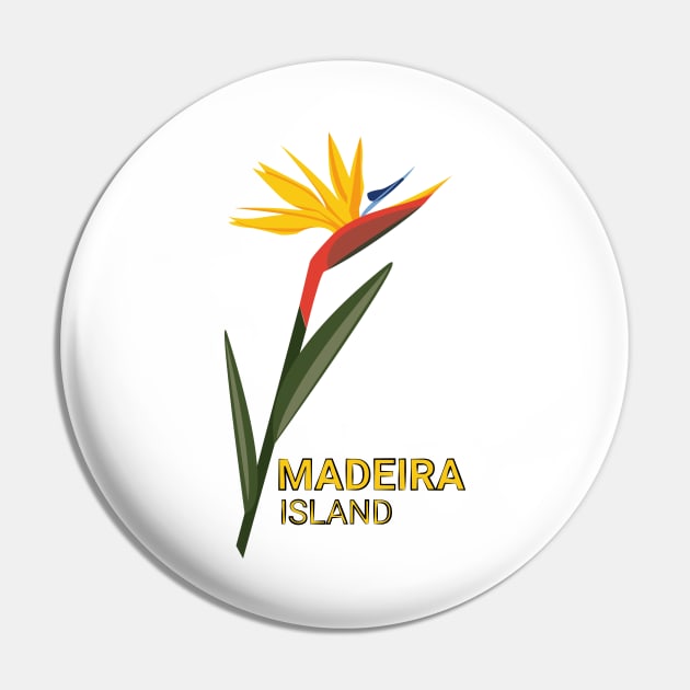 Madeira Island - Strelitzia / Estrelicia / Bird of Paradise Pin by Donaby