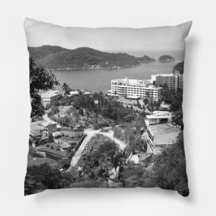 Vintage Landscape Photo of Acapulco Mexico Pillow
