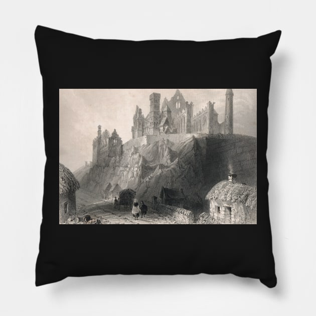 Rock of Cashel, Tipperary, Ireland Pillow by artfromthepast