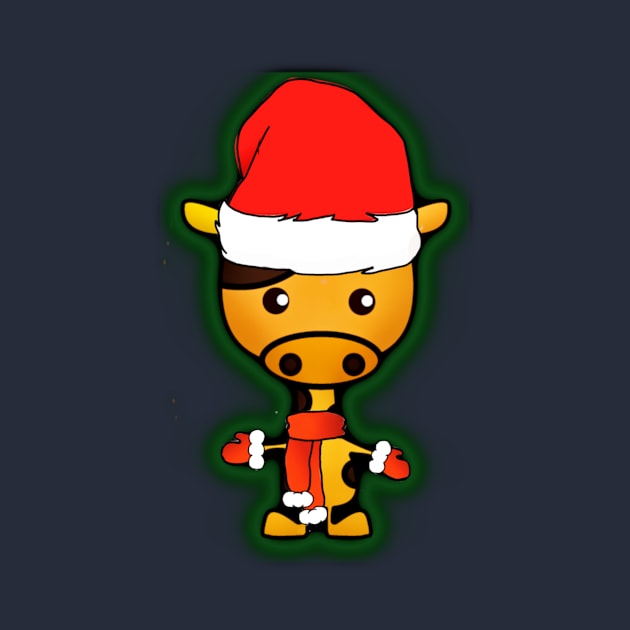 Christmas Giraffe by KraZyThreadZ