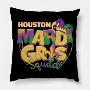 Houston Mardi Gras Pillow