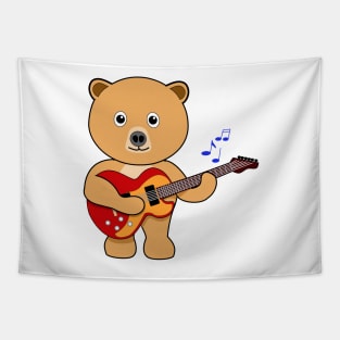 Bear and the Guitar Tapestry