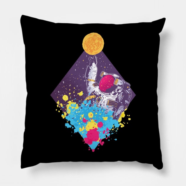 Astronaut Print Pillow by Urban_Vintage