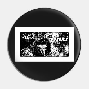Black & White Sea Turtle and Atlantic Fossils Shark Tooth Pin