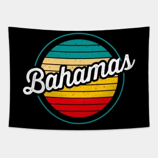 The Bahamas Retro Sunset Tapestry