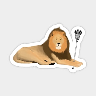 Lacrosse Lion Magnet