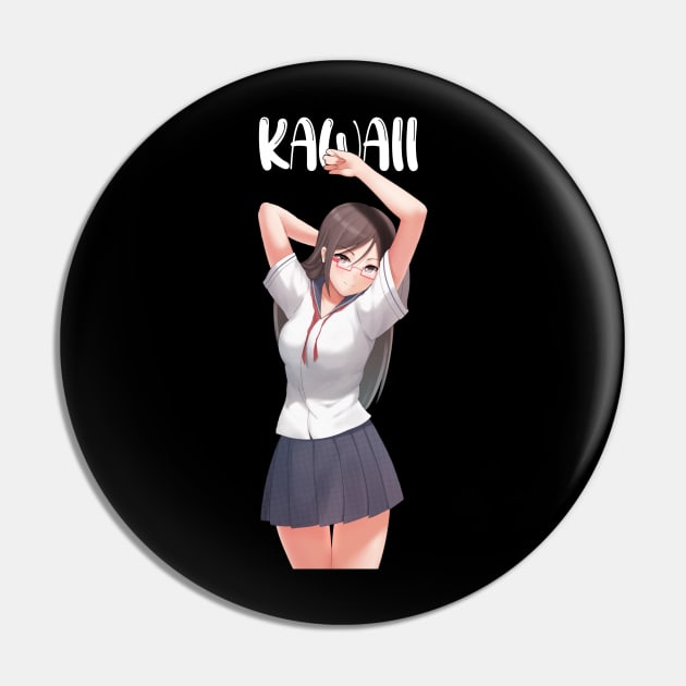 kawaii japanese with glases schoolgirl Pin by Phantom Troupe