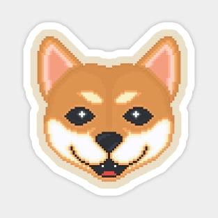 Shiba Inu Pixel Art Magnet