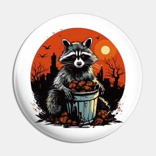 Trick or trash Raccoon Pin