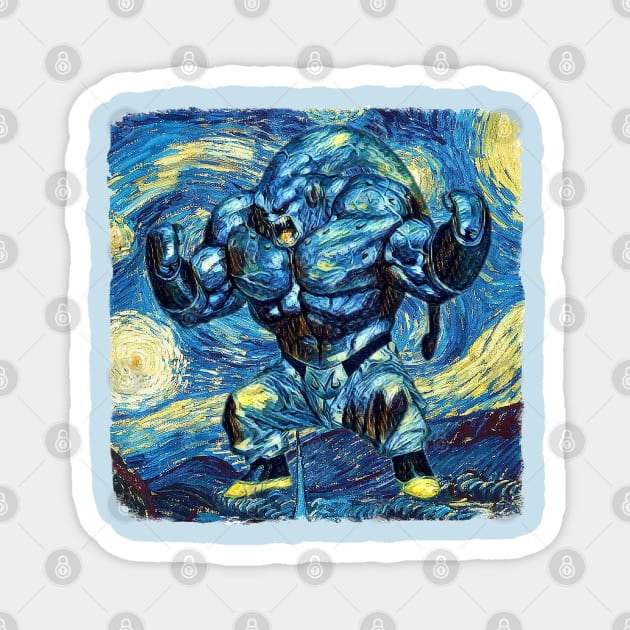 Majin Buu Van Gogh Style Magnet by todos