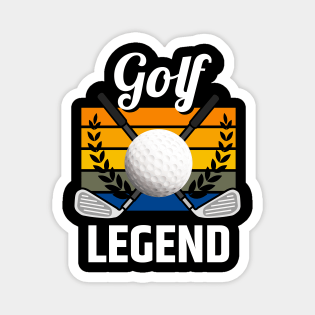 Golf Legend Golfing Golf Ball Funny Golfer Magnet by Foxxy Merch