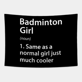 Badminton Girl Definition Tapestry