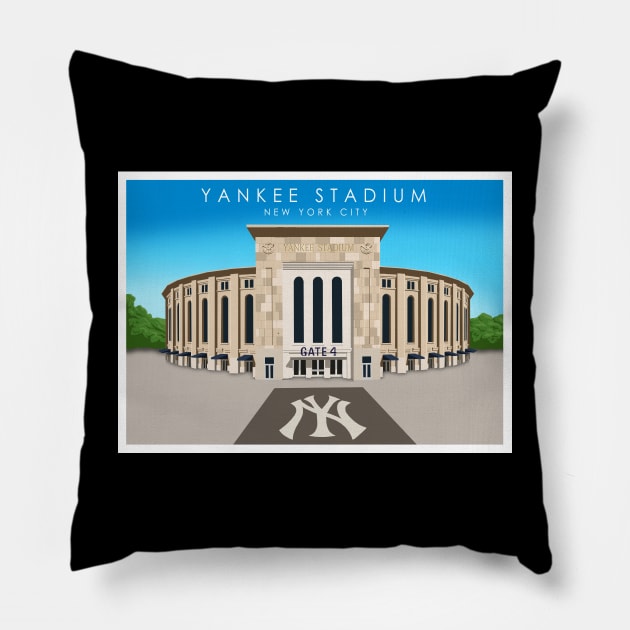 Yankee Stadium Pillow by Omega Art