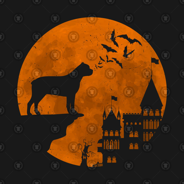 Cane Corso Lovers Scary Moon Halloween Gift