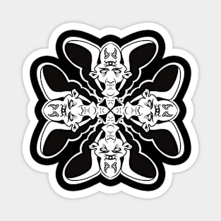 No AI design Dance macabre devils symmetrical pattern Magnet