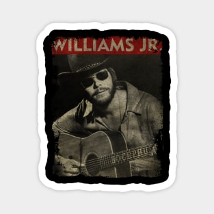 TEXTURE ART- Hank Williams Jr. - RETRO STYLE Magnet