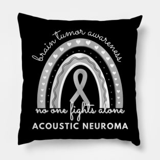 Acoustic Neuroma, Brain Tumor Awareness, Gray Pillow