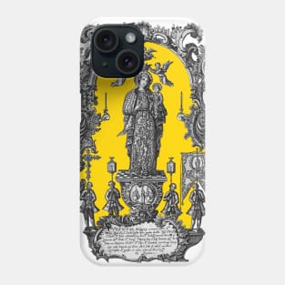 Our Lady of Antiquity Woodcut Print Phone Case