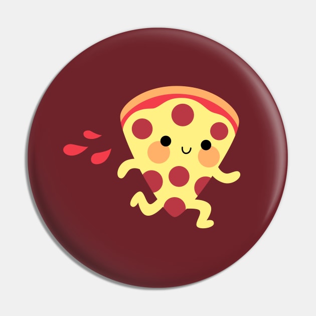 Cute running pizza slice Pin by petitspixels