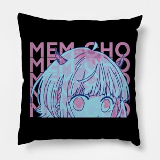 Neon Mem-Cho Peeker -  Oshi no Ko Anime Girl Peeker with MemCho Typography Pillow