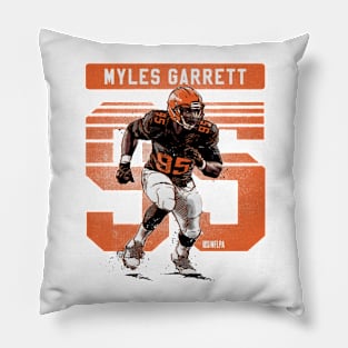 Myles Garrett Cleveland Grunge Pillow
